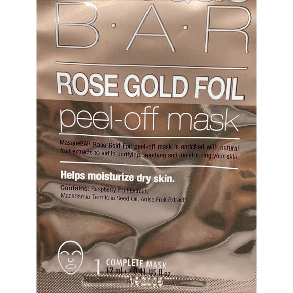 Rose Gold Foil Mask Masque Bar Peel Off Mask Lot #B275 - Picture 4 of 6